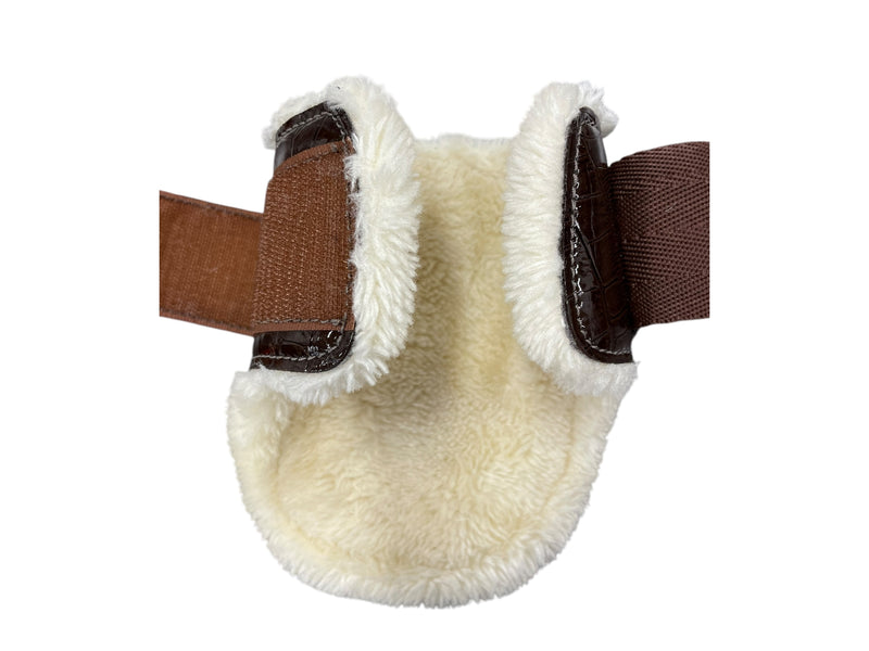 PS Of Sweden Open Fronts/Fetlocks - Brown Croc - F/S - USED