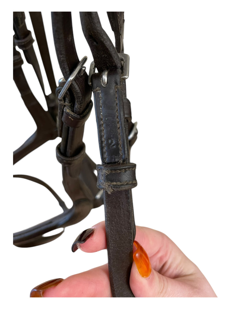 PS Of Sweden "Jump Off" Bridle W/ Reins- Brown - Cob Size/Full Crown - USED