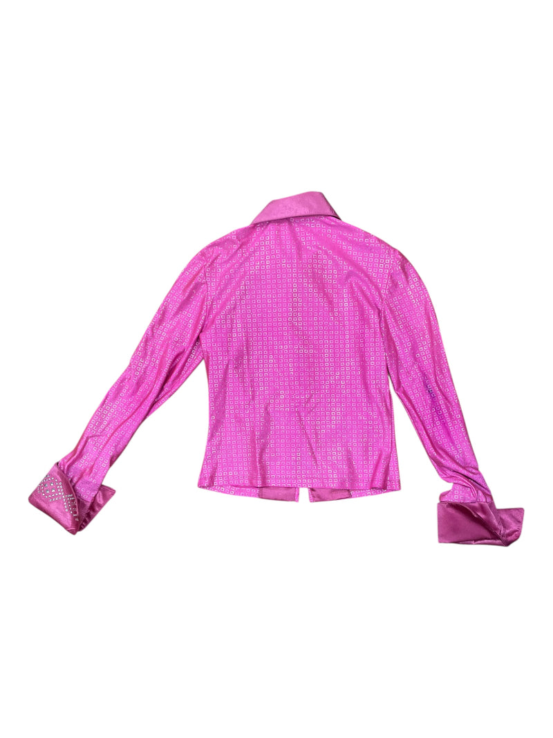 Western Rail Shirt - Pink/Sparkle - Youth L - USED