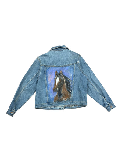 Bill Blass Denim Jacket - Painted Horse - M - USED