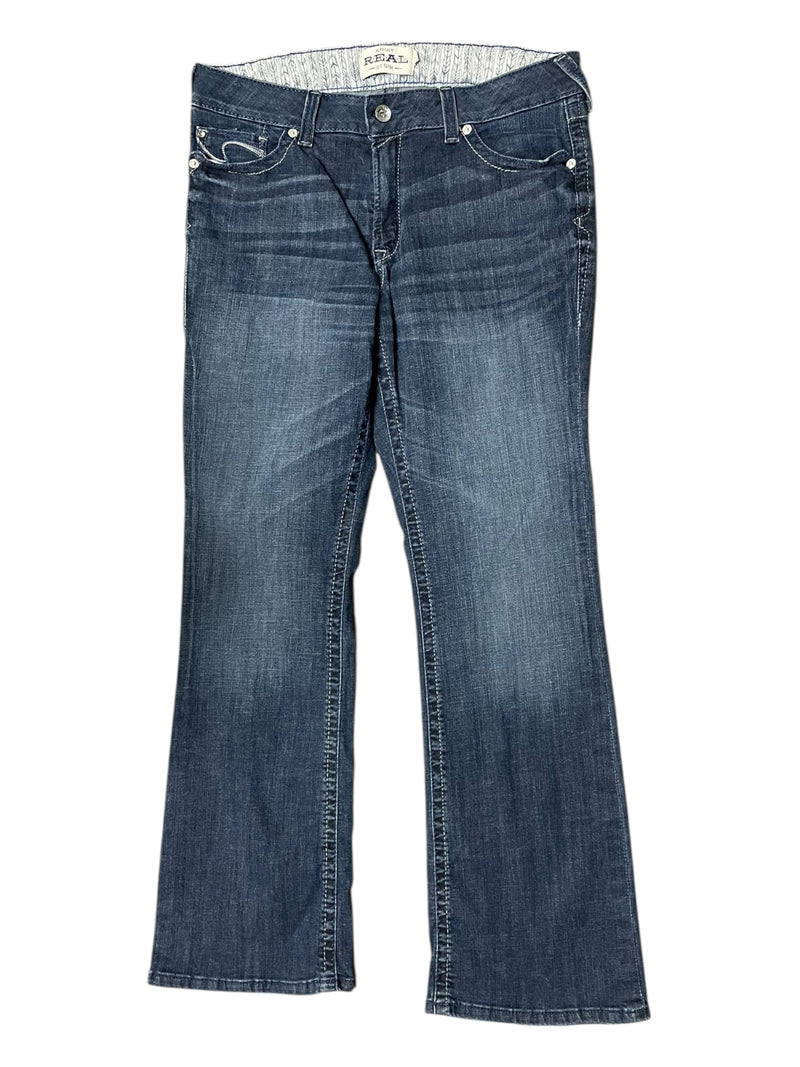 Ariat REAL Denim Arrow Mr Boot Jean - Blue Denim - 34R - USED