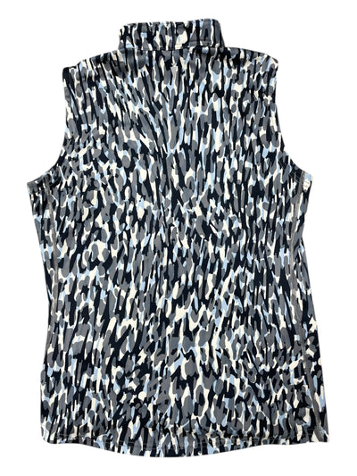 Kerrits Sleeveless Sun Shirt - Cream/Blue/Gray - M - USED