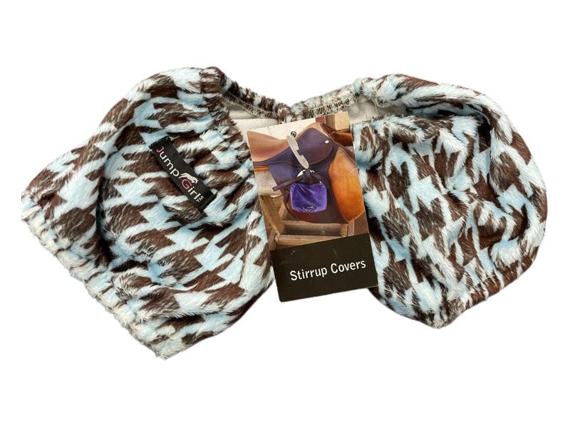 Jump Girls Stirrup Covers *NWT* - Blue/Brown - USED