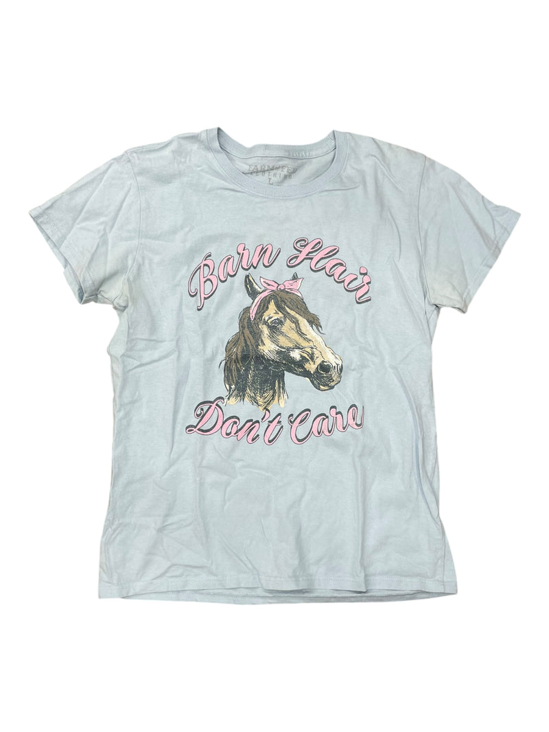 Barn Hair Tee - Light Blue/Print - L - USED