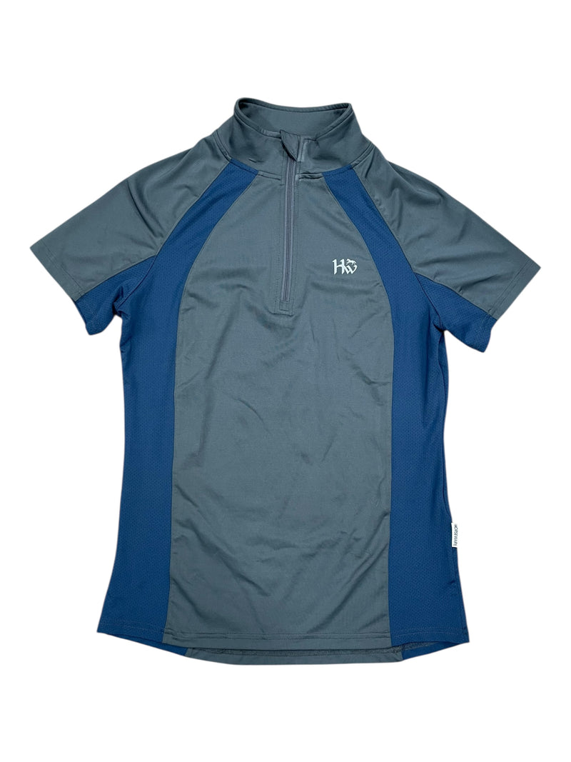 Horseware SS 1/4 Zip - Grey/Blue - M - USED