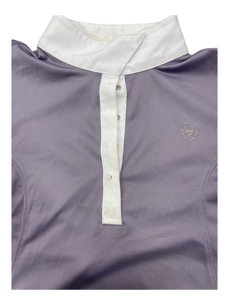Ariat SS Show Shirt - Light Purple/White - L - USED