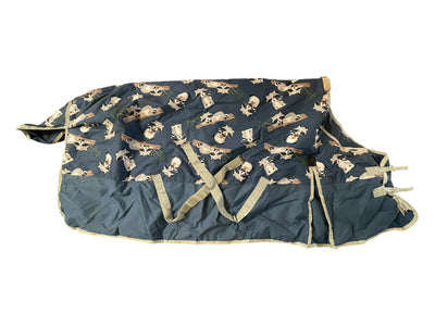 Weatherbeeta Comfitec MedWt. T/O Blanket - Blue/Raccoons - 78" - USED