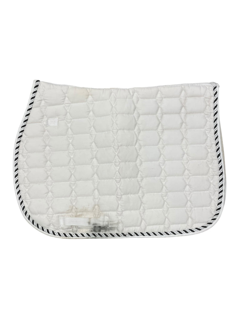 Smartpak AP Pad - White/Black & Silver Piping - Est. F/S - USED