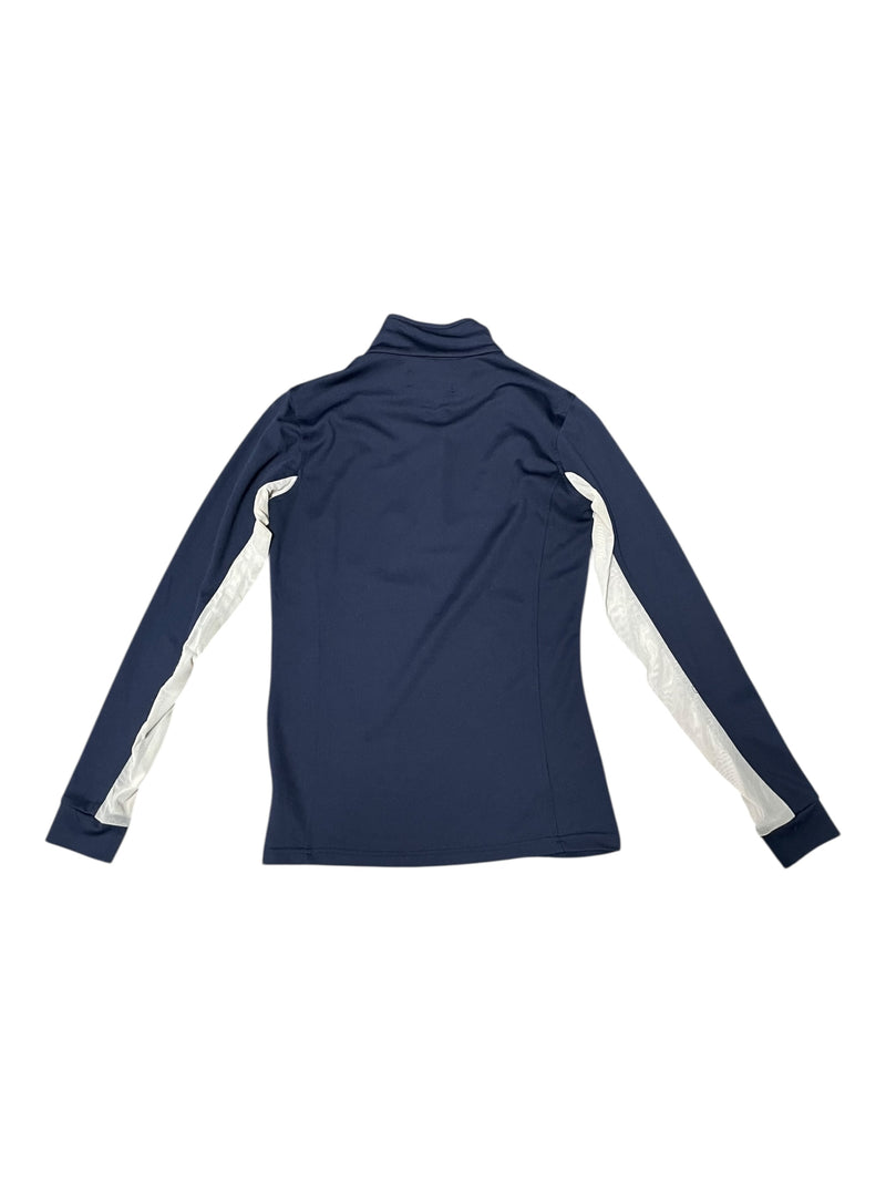 Horze LS Sun Shirt - Navy/White/Orange - US 4 - USED
