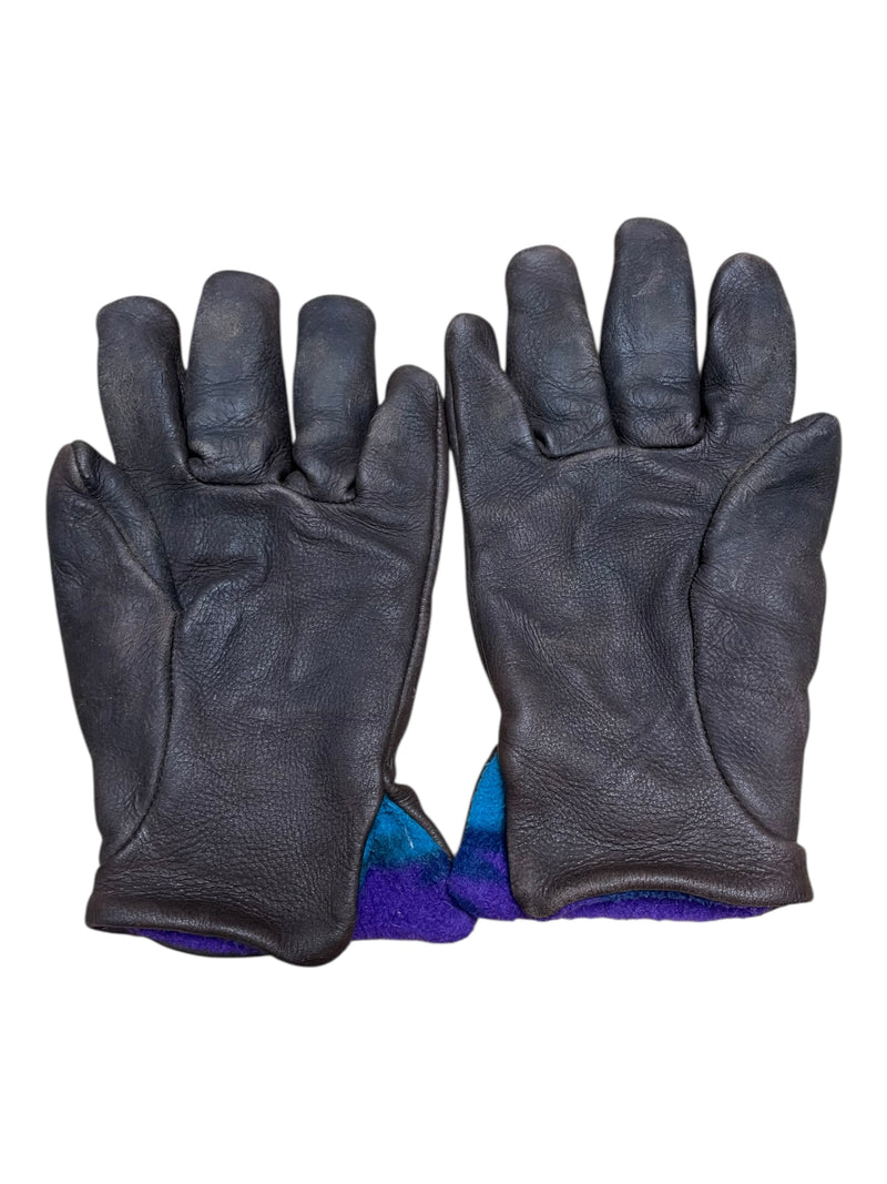 Winter Leather Gloves - Brown - Est. M - USED