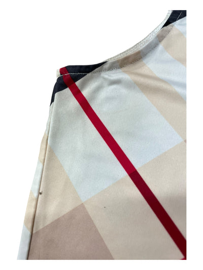 SanSoleil Sleeveless Sun Shirt - Tan/Black/Red Plaid - S - USED