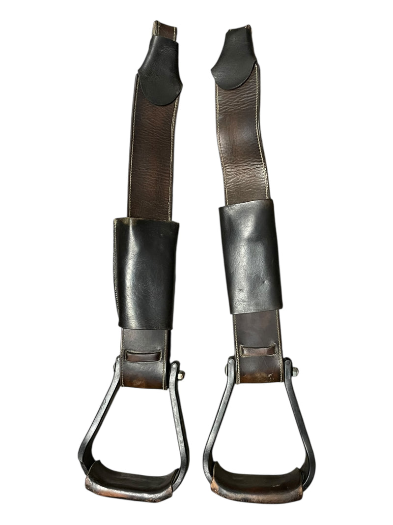 Western Stirrups - Brown - Approx 25" - USED