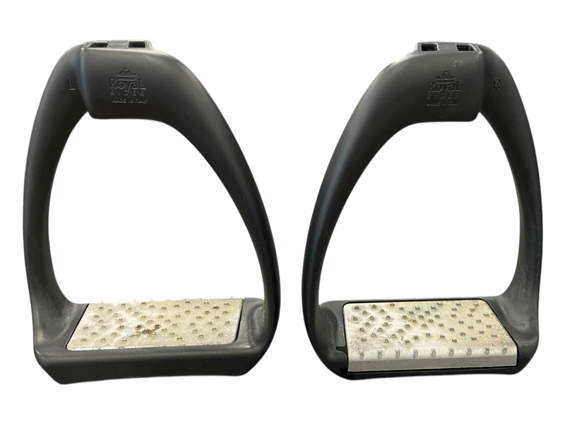 Royal Rider Evo 80 Stirrups - Black - Approx 4.5" - USED