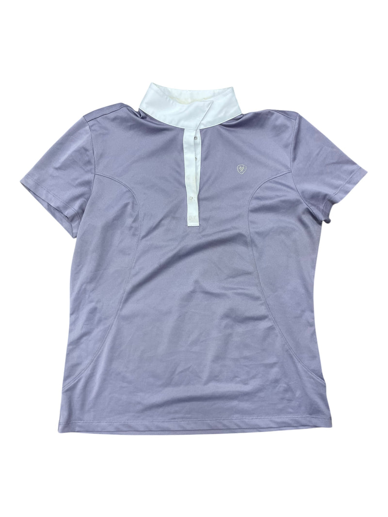 Ariat SS Show Shirt - Light Purple/White - L - USED