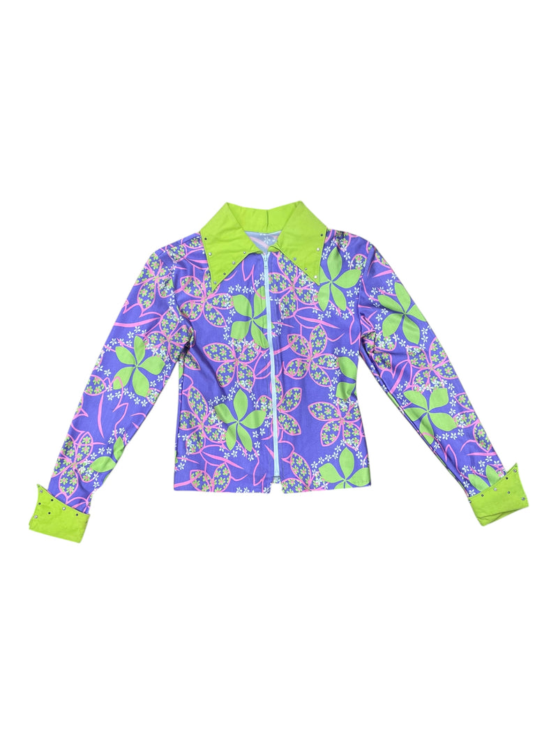 Western Rail Shirt - Multi Flowers - Est. Youth L - USED