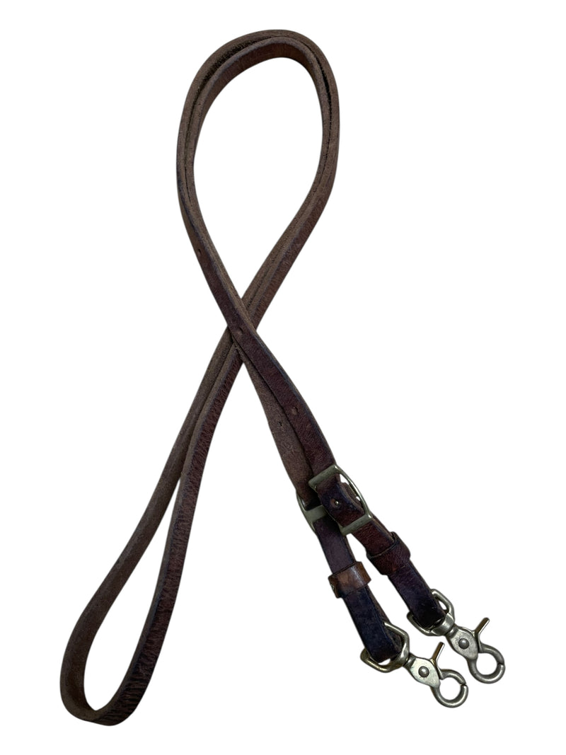 Leather Clip-On Reins - Brown - Approx 42" - USED