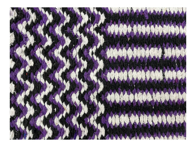 Double Weave Saddle Blanket *NWT* - Purp/White/Black - 32x64 - USED