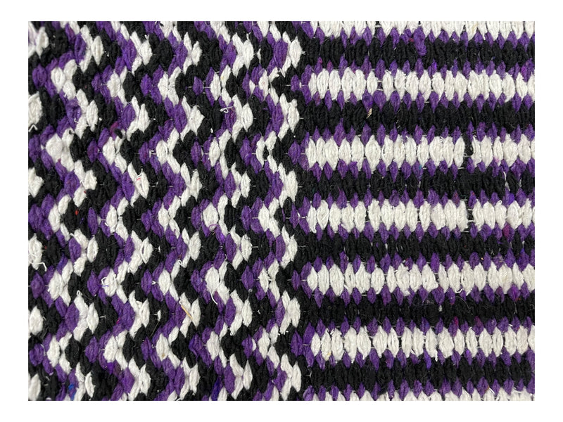 Double Weave Saddle Blanket *NWT* - Purp/White/Black - 32x64 - USED