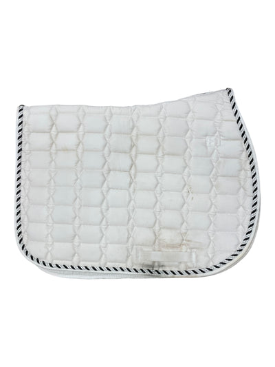 Smartpak AP Pad - White/Black & Silver Piping - Est. F/S - USED