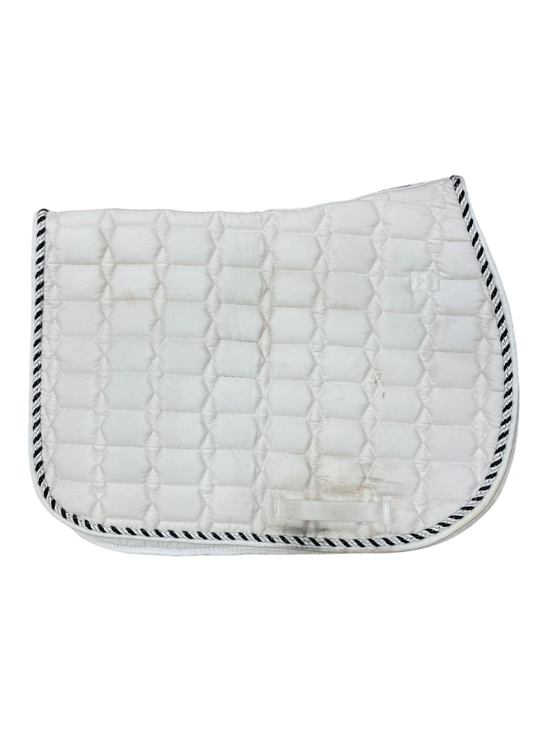 Smartpak AP Pad - White/Black & Silver Piping - Est. F/S - USED