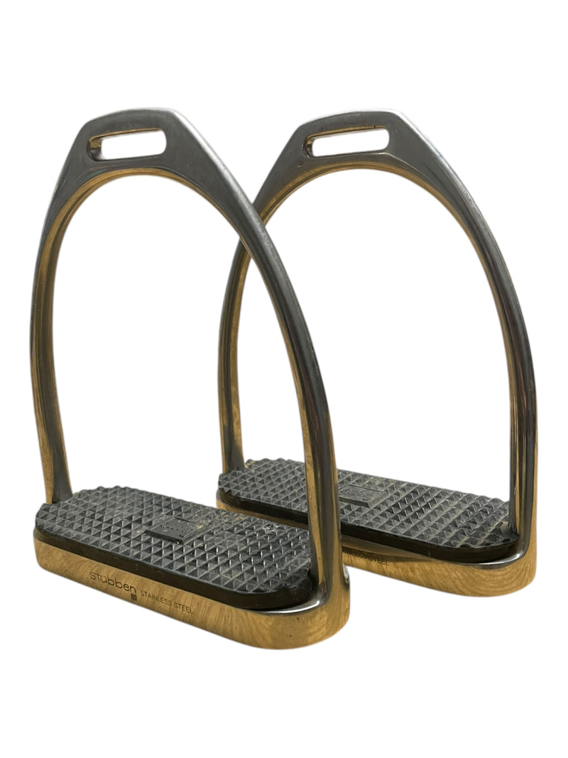 Stubben Fillis Stirrups - SS/Black - Approx 4 3/4" - USED