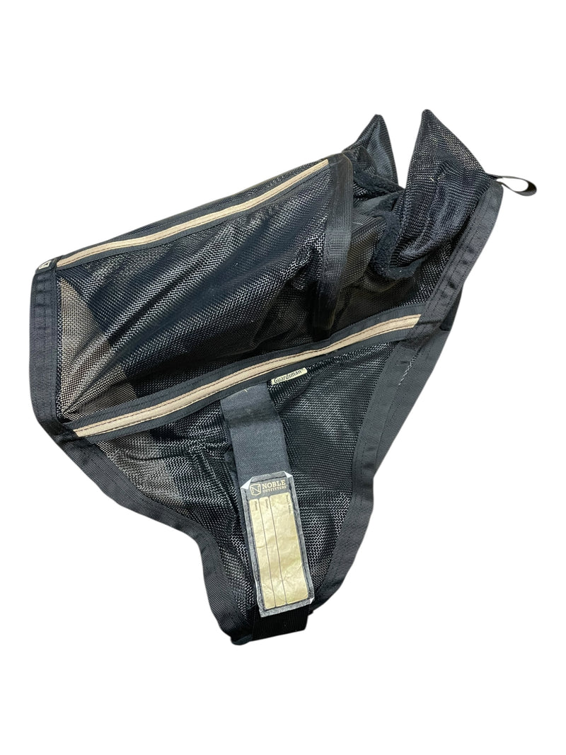 Noble Outfitters Fly Mask - Black/Tan - XL Warmblood - USED