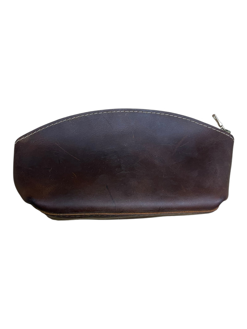 Leather Pouch - Brown - Approx 9 x 5 x 3" - USED