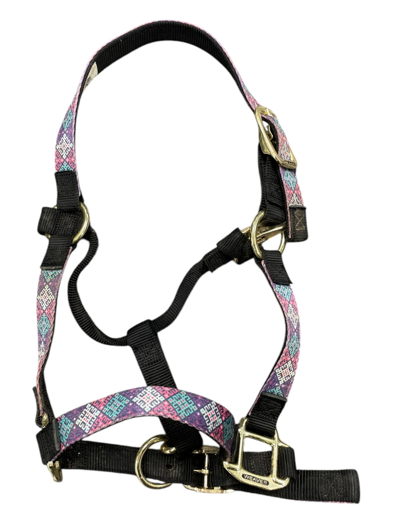 Weaver Halter - Pink/Purple/Blue/Black - Small Horse - USED