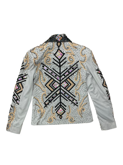 Showmanship Jacket - Grey/Black/Peach - Custom Measurements - USED
