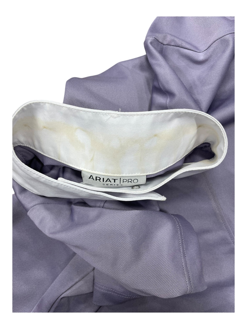 Ariat SS Show Shirt - Light Purple/White - L - USED