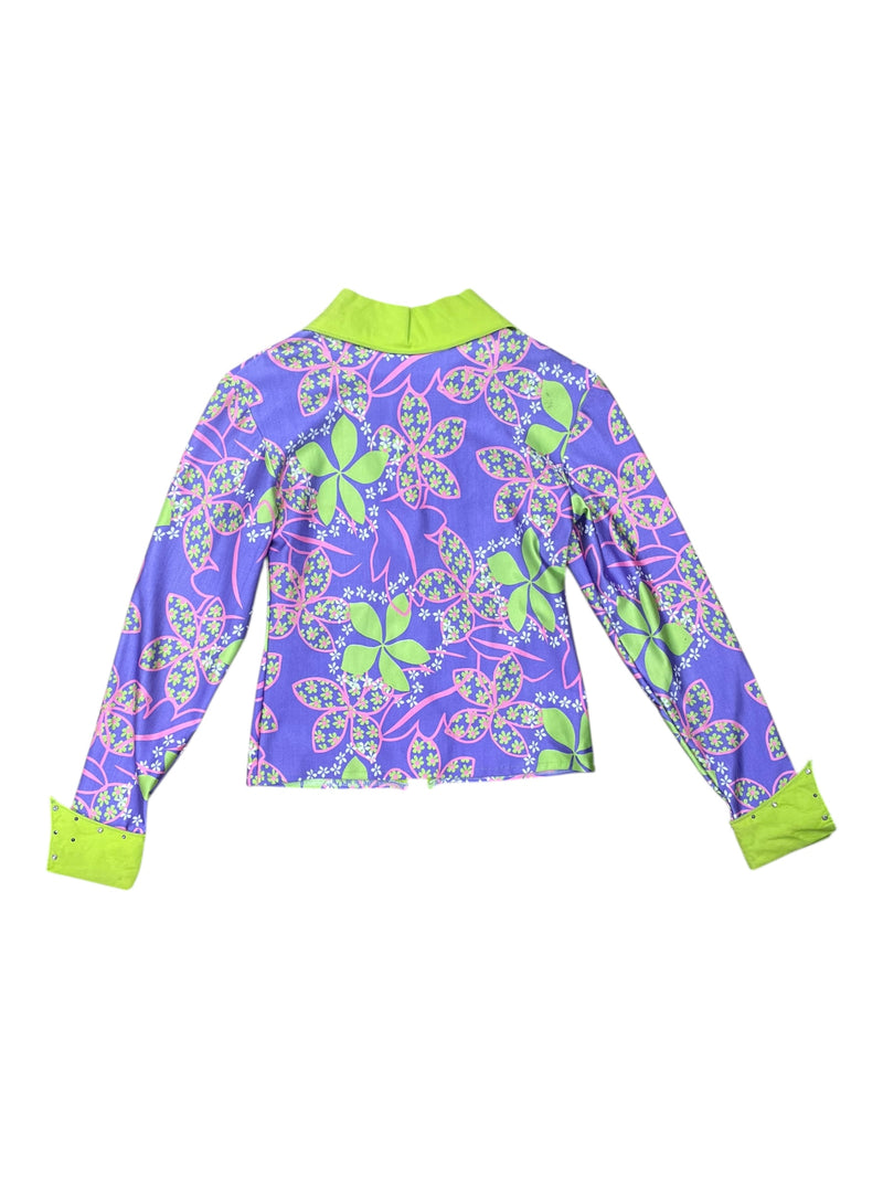 Western Rail Shirt - Multi Flowers - Est. Youth L - USED