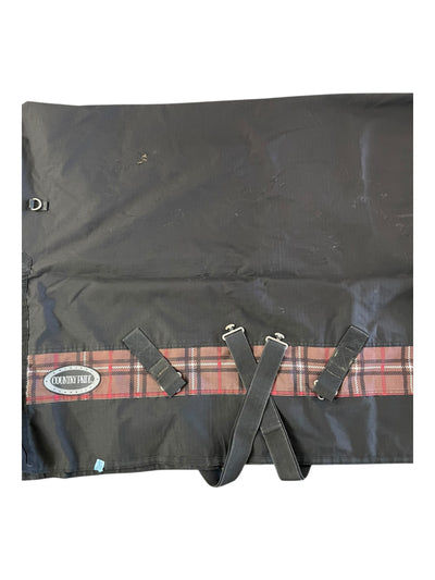Country Pride T/O Sheet - Black/Brown Plaid - 78" - USED