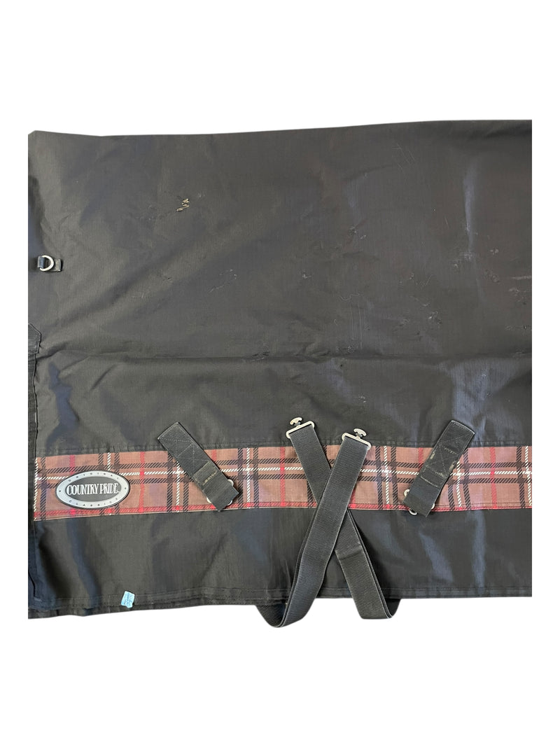 Country Pride T/O Sheet - Black/Brown Plaid - 78" - USED