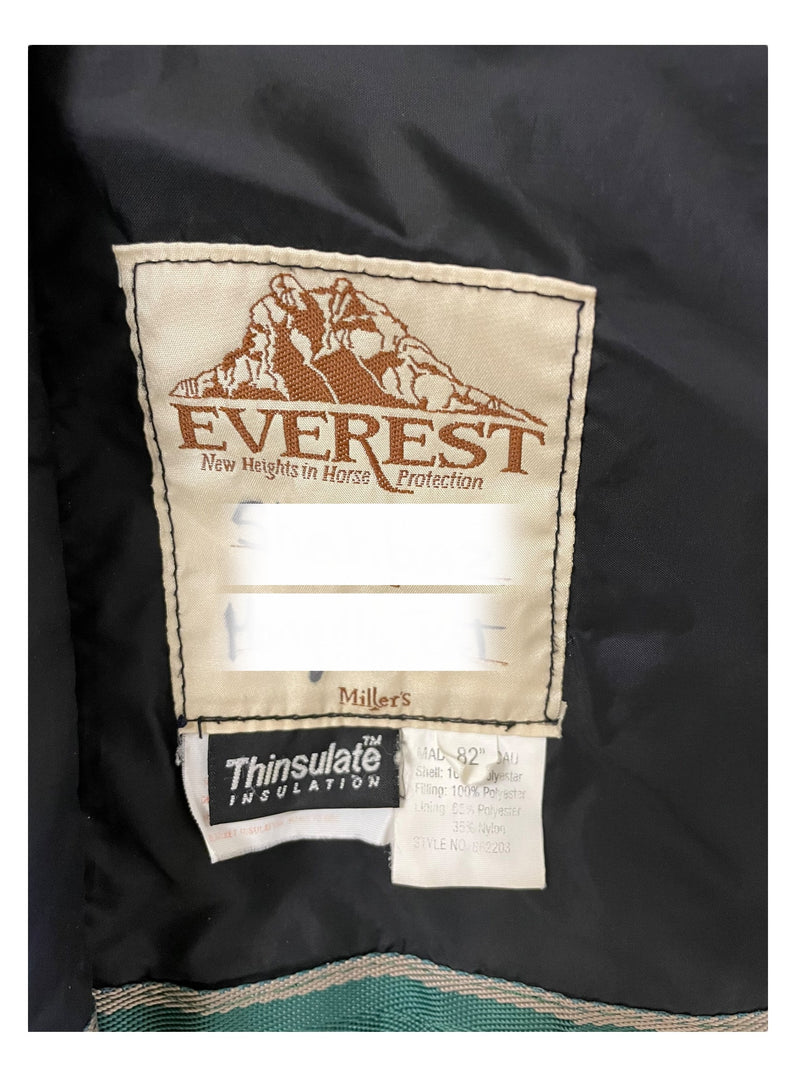 Everest T/O Blanket - Navy/Green - 82", Est. Midweight - USED