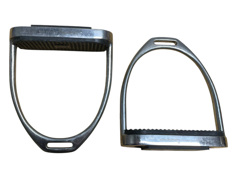 Stubben Fillis Stirrups - SS/Black - Approx 4 3/4" - USED