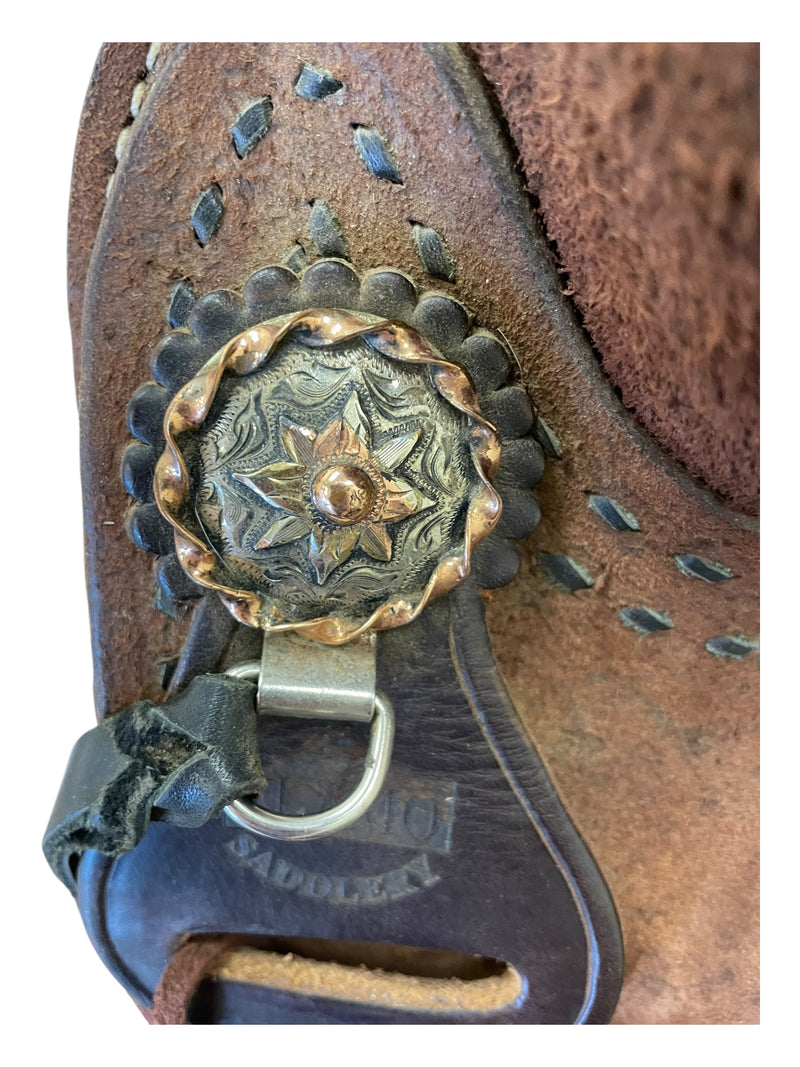 Alamo Saddle W/ Tack - Brown - 16" / Approx 7" Gullet - USED