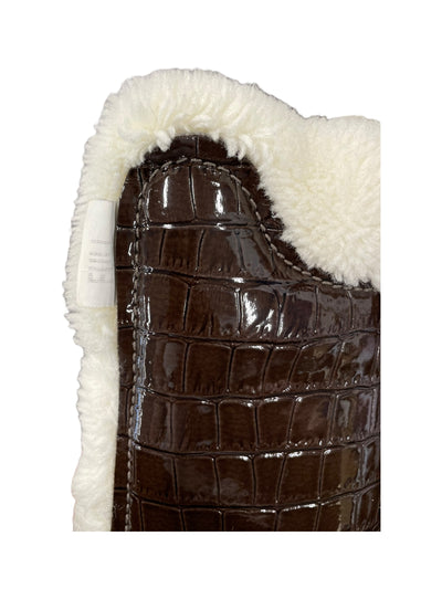 PS Of Sweden Open Fronts/Fetlocks - Brown Croc - F/S - USED