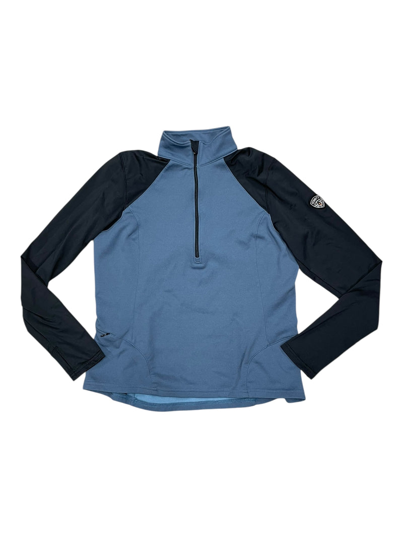Kerrits Winter LS 1/4 Zip - Black/Blue - Est. M - USED