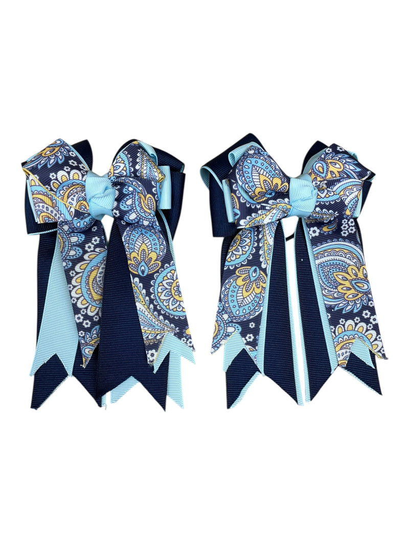 Show Bows - Blue Pattern - One Size - USED