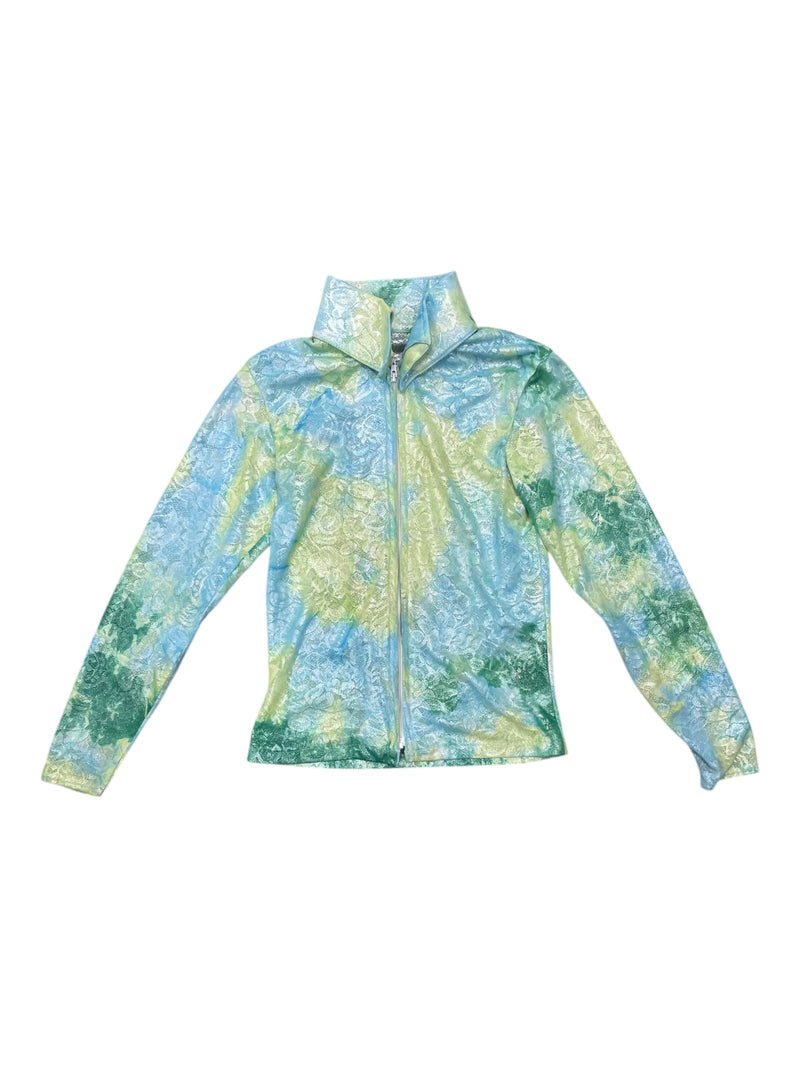 Sheer Western Rail Shirt - Blue/Yellow - Est. Youth M - USED