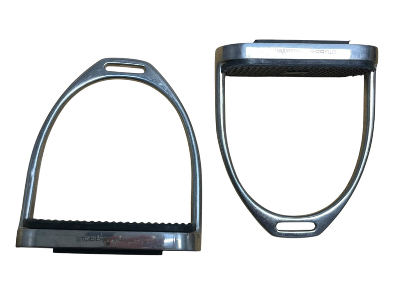 Stubben Fillis Stirrups - SS/Black - Approx 4 3/4" - USED