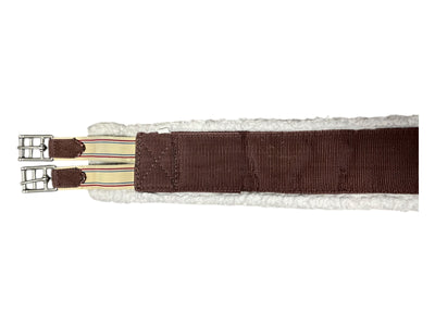 Fleece Lined Girth - Brown/White - 50" - USED