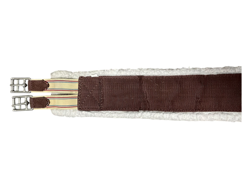 Fleece Lined Girth - Brown/White - 50" - USED