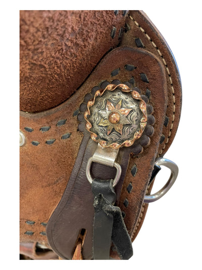 Alamo Saddle W/ Tack - Brown - 16" / Approx 7" Gullet - USED