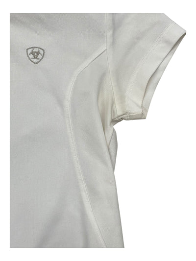 Ariat SS Show Shirt - White - Youth L (12) - USED