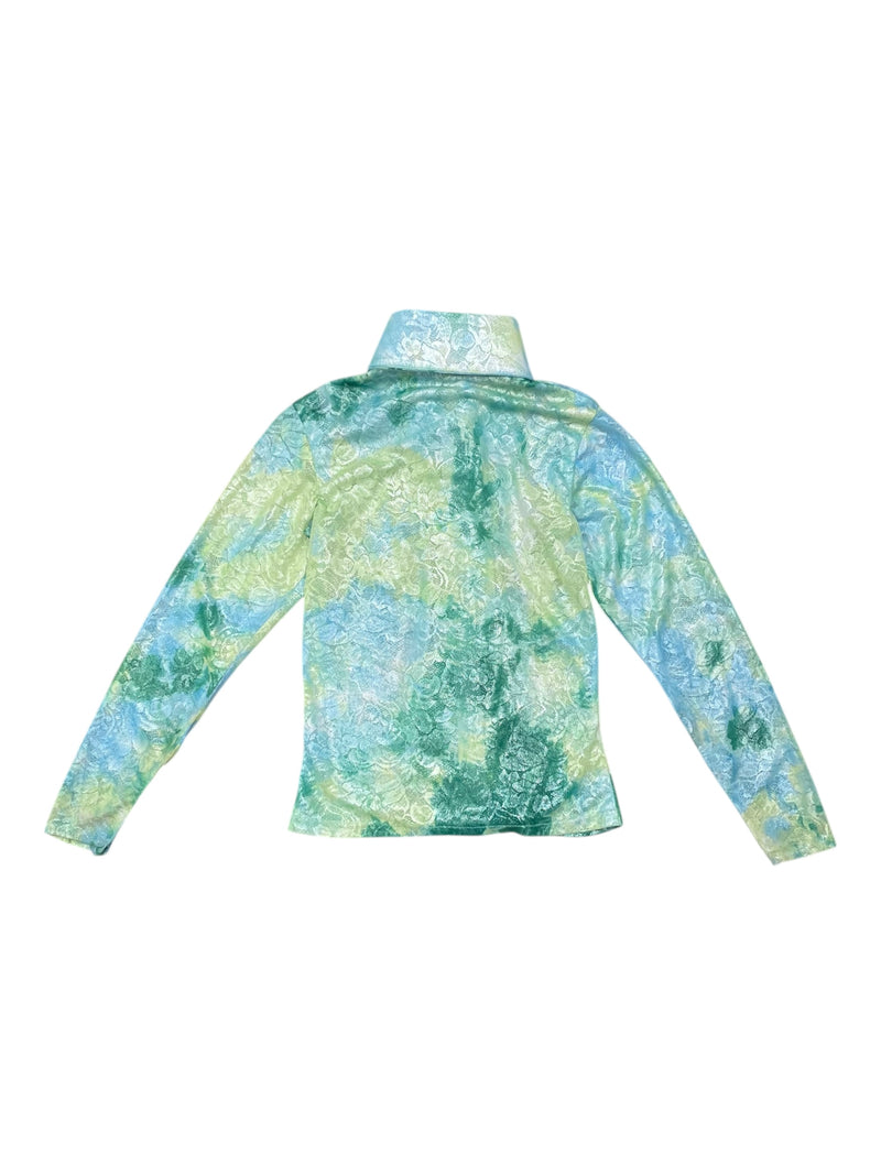 Sheer Western Rail Shirt - Blue/Yellow - Est. Youth M - USED