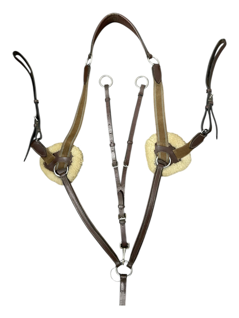 HDR Breastplate W/ Running Martingale - Brown - Est. F/S - USED