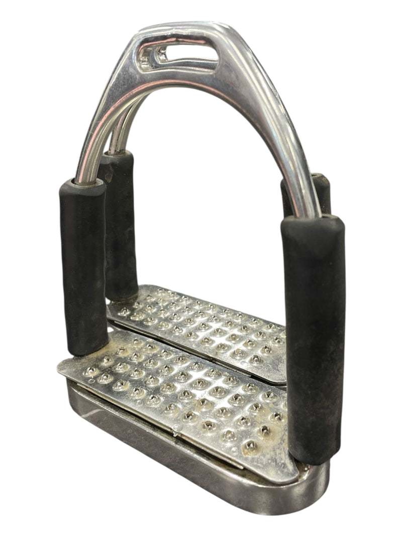 Jointed Stirrups - SS/Black - Approx 4" - USED