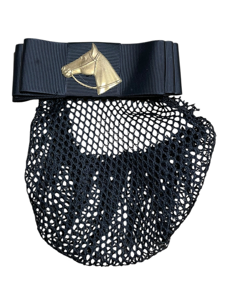 Hair Net Bun - Black/Brass Horse - One Size - USED