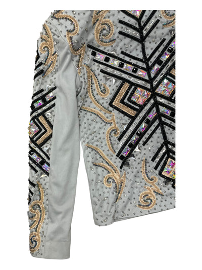 Showmanship Jacket - Grey/Black/Peach - Custom Measurements - USED